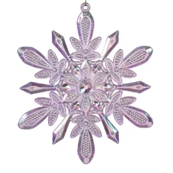 Fiocco di neve da appendere (H14 cm) Ghiacciato Viola