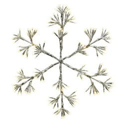 Fiocco di neve luminosio 192 LED (H48 cm) Flash Bianco caldo