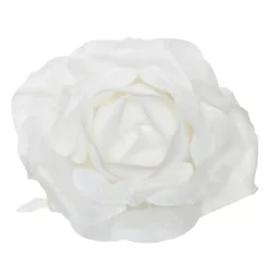 Fiore di Natale Rosine con gancio Bianco