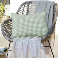 Sale Fodera per cuscino da esterno quadrata Vickie Verde eucalipto Cuscino Decorativo Per Esterno|Accessori E Cuscini