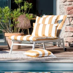 Fodera per cuscino da sdraio idrorepellente (190 x 70 cm) Noa Giallo ocra