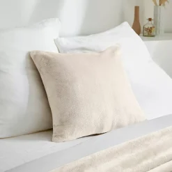 Fodera per cuscino quadrata in flanella (45 x 45 cm) Didou greige Cuscini E Fodere