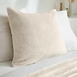Fodera per cuscino quadrato in flanella (60 x 60 cm) Didou Beige greige