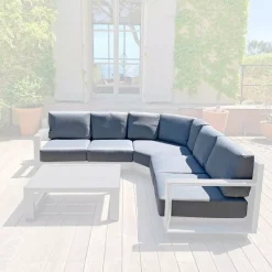 Sale Fodere per cuscini di ricambio per divano da giardino angolare Elba Grigio Accessori E Cuscini