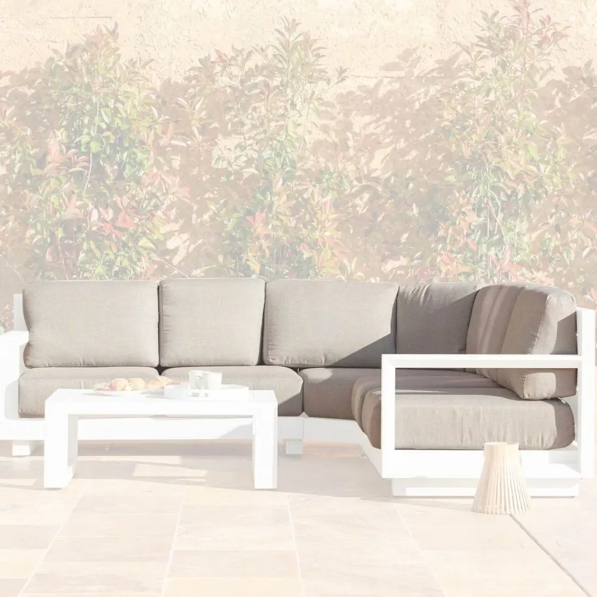 Outlet Fodere per cuscini di ricambio per divano da giardino angolare Elba Accessori E Cuscini