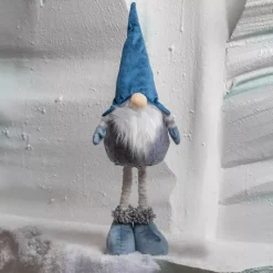 Folletto di Natale (H50 cm) Hugues cappello a punta Blu