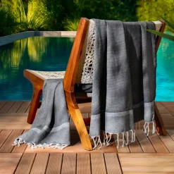 New Fouta cotone riciclato (100 x 200 cm) Beach Biancheria Bagno|Fouta