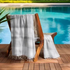 Hot Fouta cotone riciclato (200 x 200 cm) Summer Bianca Biancheria Bagno|Fouta