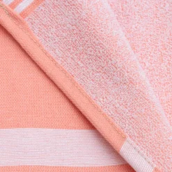 Online Fouta in cotone riciclato con rivestimento in spugna (100 x 200 cm) Coralia Corallo Biancheria Bagno|Fouta