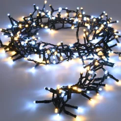 Ghirlanda di luci 11 m 500 LED cavo verde NewLuxe Bicolore Bianco caldo/freddo