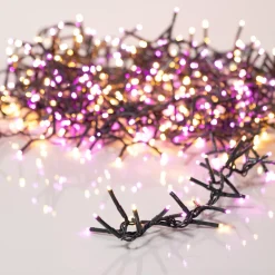 Ghirlanda di luci 11 m 500 LED cavo verde NewLuxe Bicolore Rosa/bianco