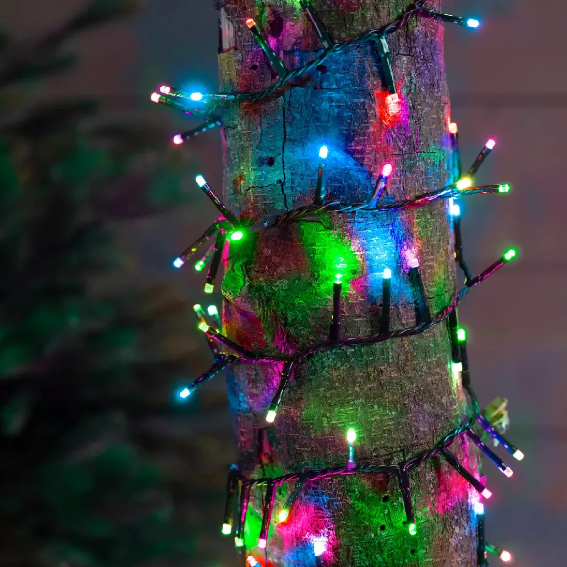Ghirlanda di luci 7,50 m 350 LED cavo verde NewLuxe Multicolore pastello