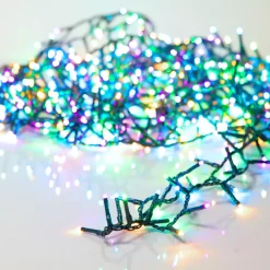 Ghirlanda di luci 7,50 m 350 LED cavo verde NewLuxe Multicolore pastello