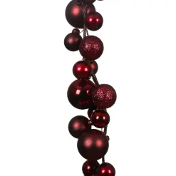 Ghirlanda di Natale (180 cm) Palline di Natale Bordeaux