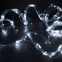 Ghirlanda luminosa 195 cm 40 micro LED a pile Bianco freddo