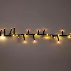 Ghirlanda luminosa 20 m 1410 LED cavo nero effetto cascata Bianco caldo