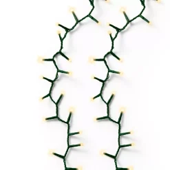 Ghirlanda luminosa 7,50 m 350 LED cavo verde Luxe Bianco caldo Champagne