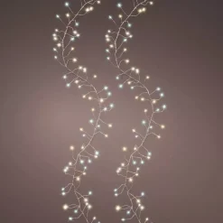 Ghirlanda luminosa 12 m 960 Micro LED cavo argento Luxe bicolore Bianco caldo e freddo
