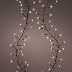 Ghirlanda luminosa 6 m 480 Micro LED cavo nero Luxe Bianco caldo