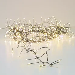 Ghirlanda luminosa 12 m 960 Micro LED cavo nero Luxe Bianco caldo