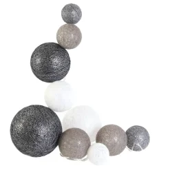 Ghirlanda Savannah 10 palline 1m Savannah Grigio
