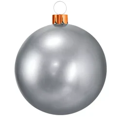 Grande pallina di Natale gonfiabile D45 cm Argento