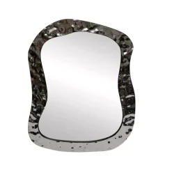 Grande specchio da parete con cornice in metallo (105 cm) Silverside Argento