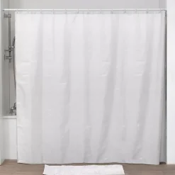 Grande tenda da doccia ad anelli (240 x 200 cm) Unita Bianca