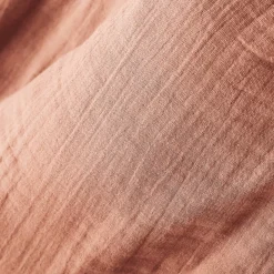 Grembiule con tasche garza di cotone Gaïa Rosa pesca