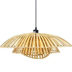 Lampada a sospensione desgin in bambù (D60 cm) Zeyno Naturale