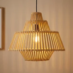 Lampada a sospensione design in bambù (D50 cm) Cabrera Naturale