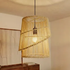 Lampada a sospensione design in bambù (H36 cm) Alicante Naturale