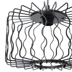 Lampada a sospensione in metallo (D30 cm) Julia Nera