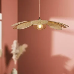 Lampada a sospensione petalo Bambù (D90 cm) Margaux Beige