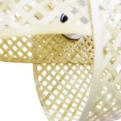 Lampada da parete in bambù (H40 cm) Palmaya Naturale
