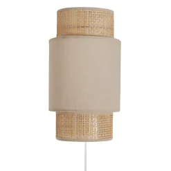 Lampada da parete rattan (H33 cm) Gigogne Beige