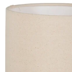 Lampada da tavolo ceramica e lino (H34,5 cm) Orecchio Bianco