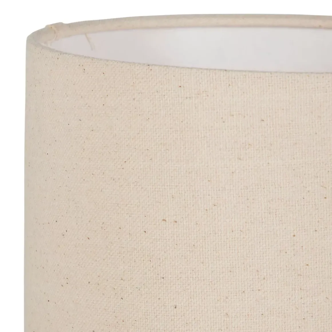 Lampada da tavolo ceramica e lino (H34,5 cm) Orecchio Bianco