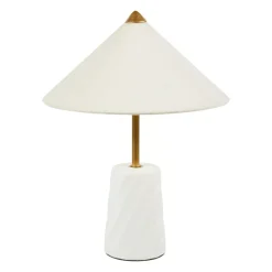 Lampada da tavolo ceramica (H37 cm) Meringa Bianco
