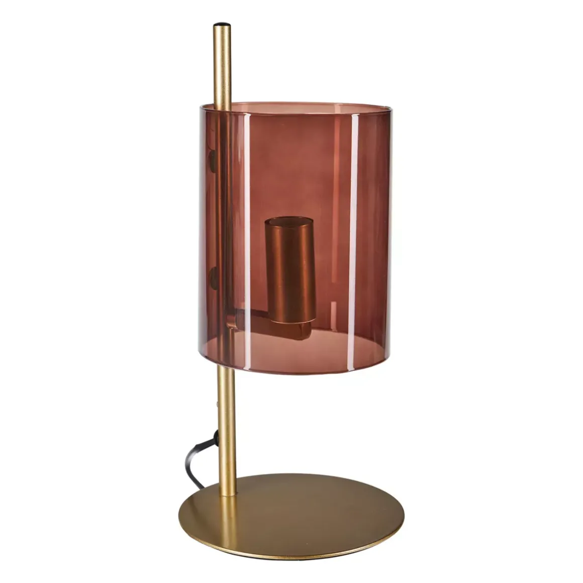 Lampada da tavolo in vetro (H34 cm) Victoria Marrone