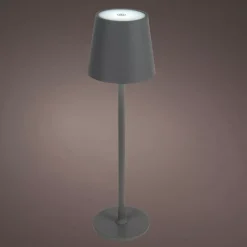 Lampada da tavolo senza fili ricaricabile USB 48 LED (H37 cm) Brooklyn Grigio