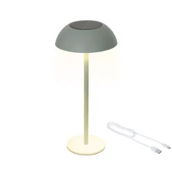 Lampada da tavolo solare LED (H33 cm) Malibu Verde menta