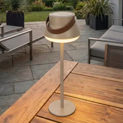Lampada da tavolo solare 100 lumen (H36 cm) Tokyo Beige