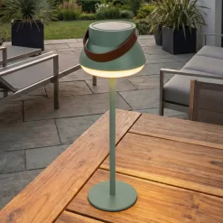 Lampada da tavolo solare 100 lumen (H36 cm) Tokyo Verde menta