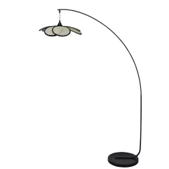 Lampada da terra design petalo (H156 cm) Teruel Nero