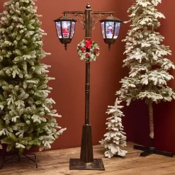 Lampada da terra doppia illuminata 66 LED (H188 cm) Natale Magico Nero