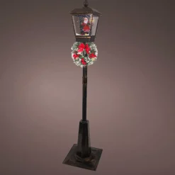 Lampada di Natale illuminata e animata 33 LED (H180 cm) Neve cadente Nero
