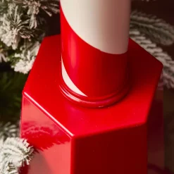 Lampada di Natale illuminata e animata 33 LED (H180 cm) Neve cadente Rosso