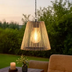 Lampadario da giardino solare (D17,5 cm) LED Calabre Dorato