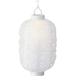 Lanterna cinese solare LED (20 cm) Ellipse Bianco caldo